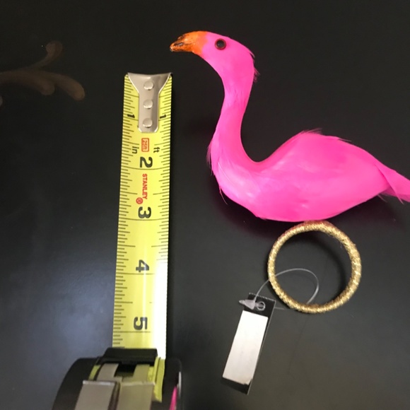 Flamingo Cloth napkins with Flamingo napkin rings Set of 2), New - Picture 3 of 4
